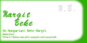 margit beke business card